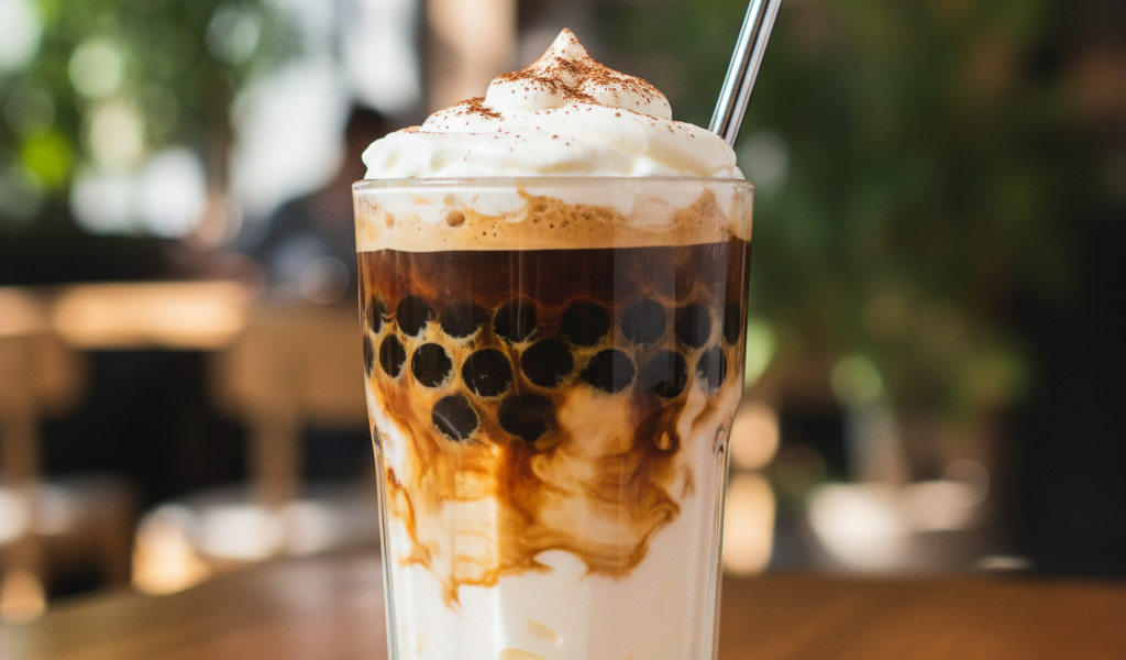 The Perfect Midday Boost: Coffee + Boba + Froyo = Yes Please
